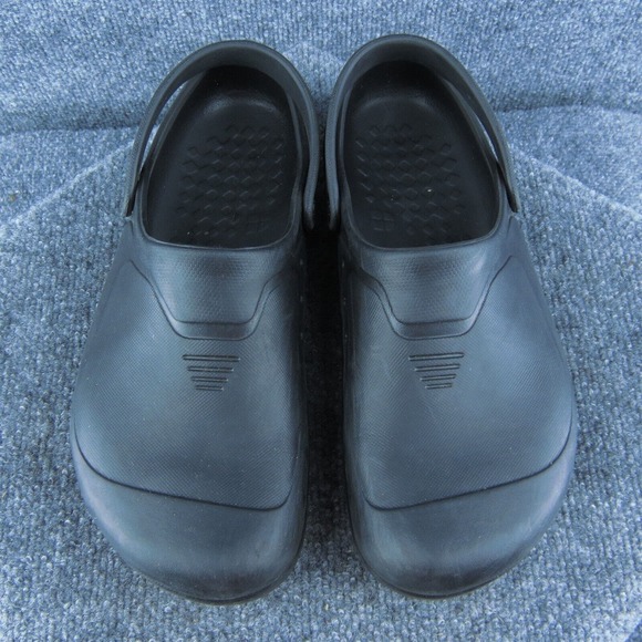 Shoes for Crews Men Clog Shoes Black Synthetic Slip On Size 9 Medium - Picture 3 of 9